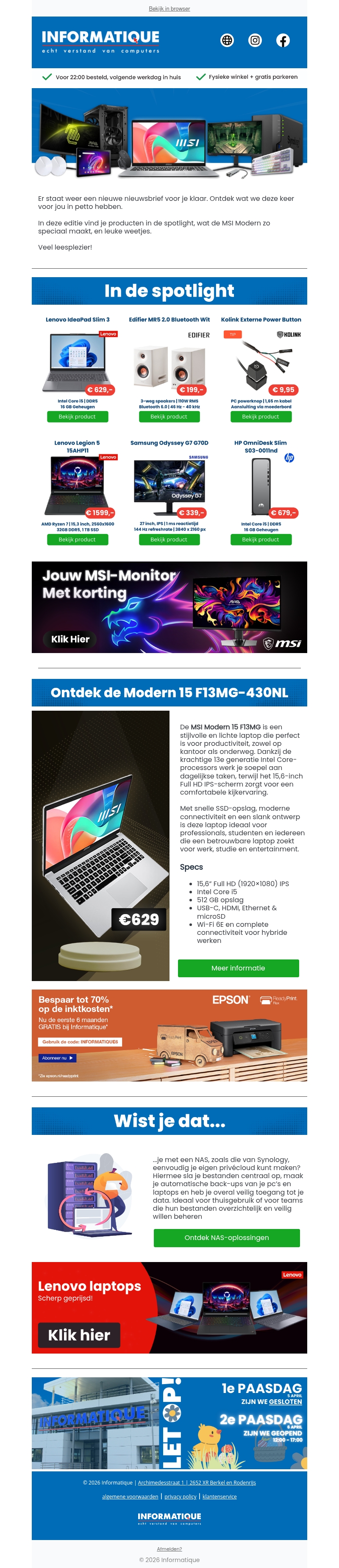 De Informatique nieuwsbrief is er weer! 💥 De Informatique nieuwsbrief is er weer! 💥