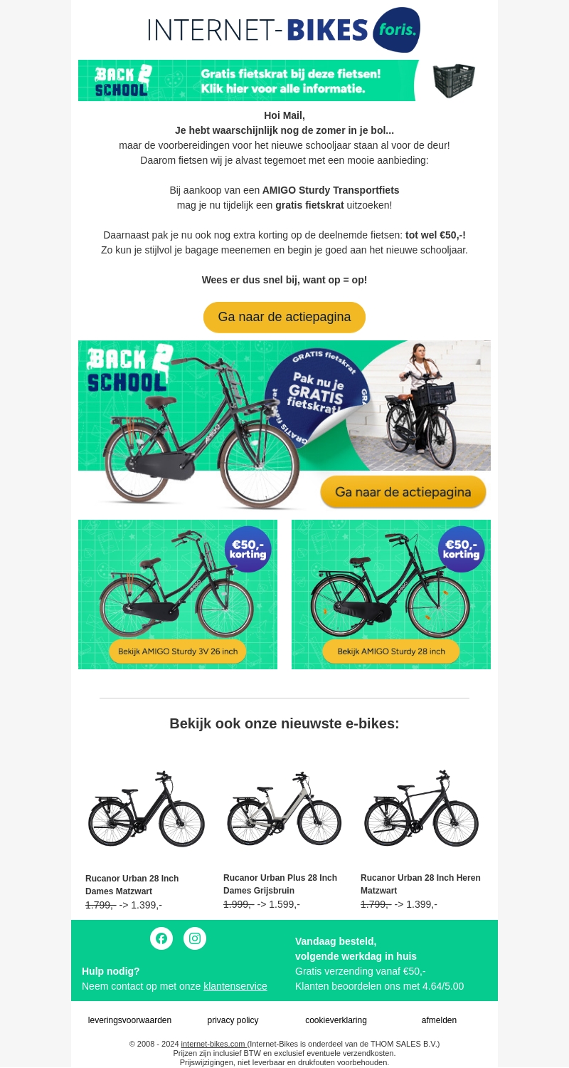 GRATIS fietskrat bij een nieuwe fiets?! 🚲 GRATIS fietskrat bij een nieuwe fiets?! 🚲