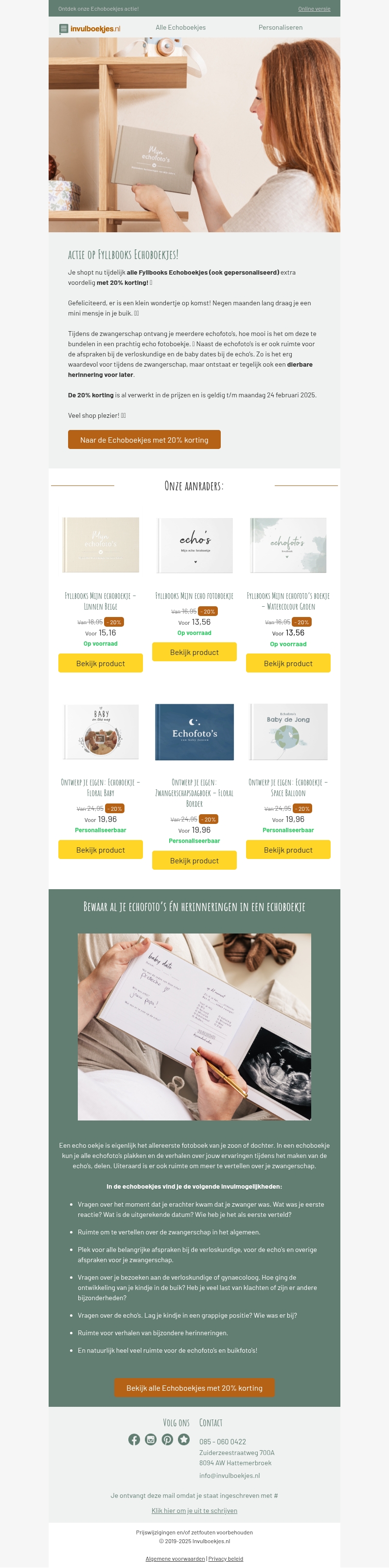 Bewaar de mooiste echofoto’s overzichtelijk in een echoboekje! Bewaar de mooiste echofoto’s overzichtelijk in een echoboekje!