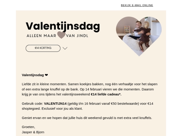 ❤️ Alleen maar liefde (en €14 voor jou)