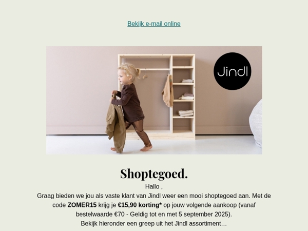 €15,90 shoptegoed bij Jindl speciaal voor jou 🫶