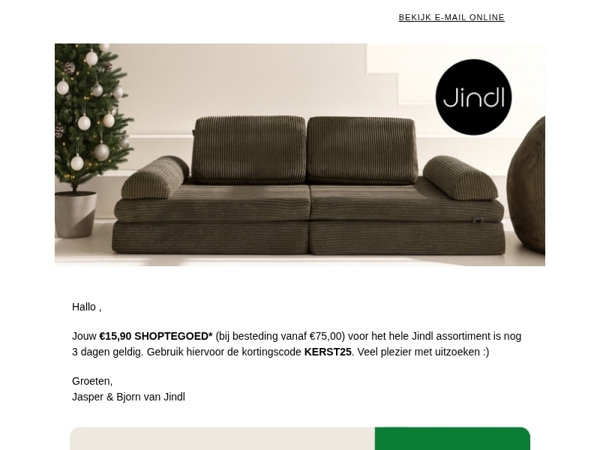 Jouw €15,90 shoptegoed: laatste kans dit jaar!