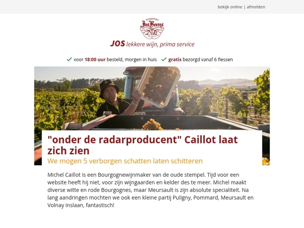 "onder de radarproducent" Caillot laat zich zien
