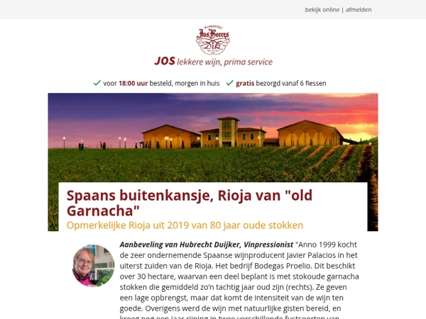 Spaans buitenkansje, Rioja van "old Garnacha"