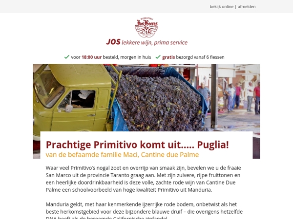 Prachtige Primitivo komt uit..... Puglia!