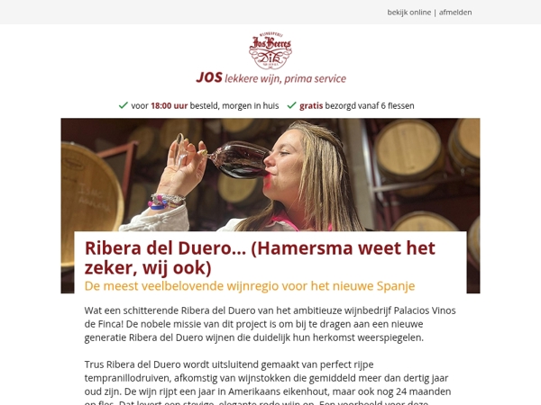 Ribera del Duero... ...(Hamersma weet het zeker, wij ook)