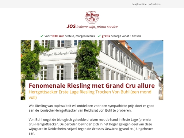 Fenomenale Riesling met Grand Cru allure