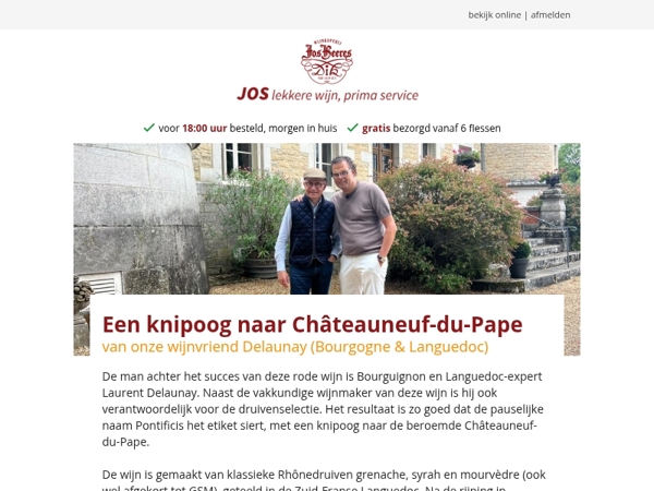 Een knipoog naar Châteauneuf-du-Pape