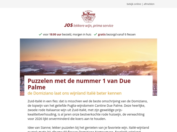 Puzzelen met de nummer 1 van due Palme