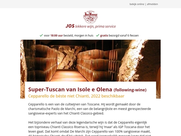 Super-Tuscan van Isole e Olena (following-wine)