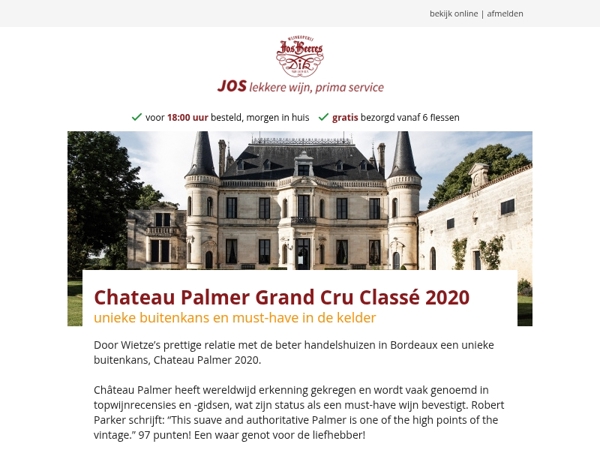 Chateau Palmer Grand Cru Classé 2020