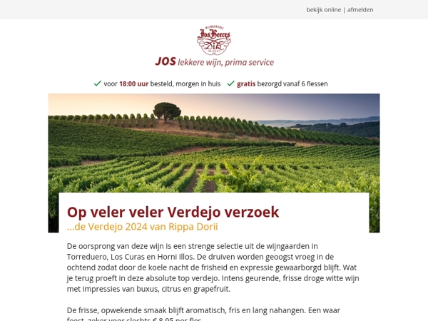 Op veler veler Verdejo verzoek
