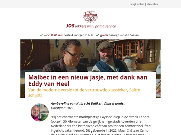 Malbec in een nieuw jasje, met dank aan Eddy van Heel