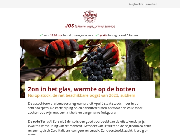 Zon in het glas, warmte op de botten