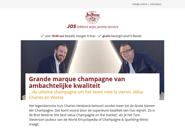 Grande marque Champagne van ambachtelijke kwaliteit