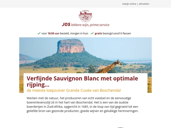 Verfijnde Sauvignon Blanc met optimale rijping...