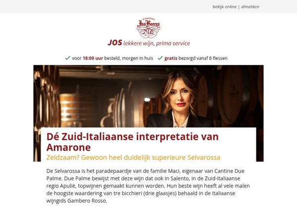 Dé Zuid-Italiaanse interpretatie van Amarone