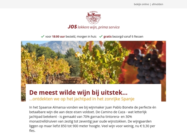 De meeste wilde wijn bij uitstek...