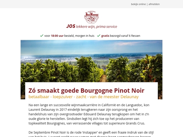 Zó smaakt goede Bourgogne Pinot Noir