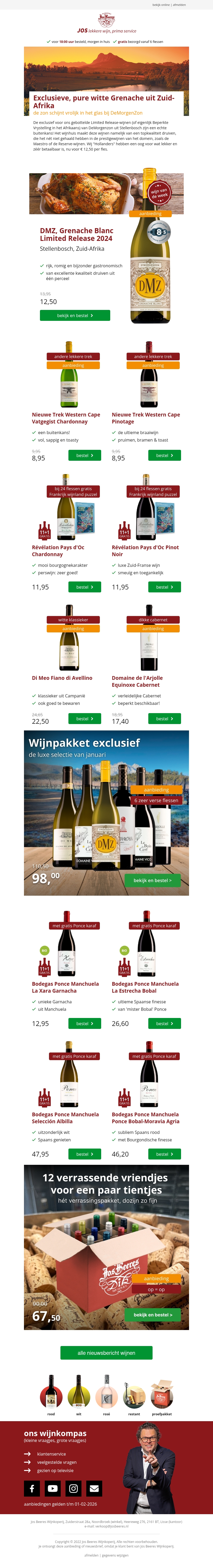 Exclusieve, pure witte Grenache uit Zuid-Afrika Exclusieve, pure witte Grenache uit Zuid-Afrika