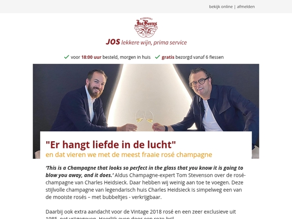 "Er hangt liefde in de lucht"