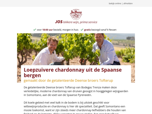 Loepzuivere chardonnay uit de Spaanse bergen