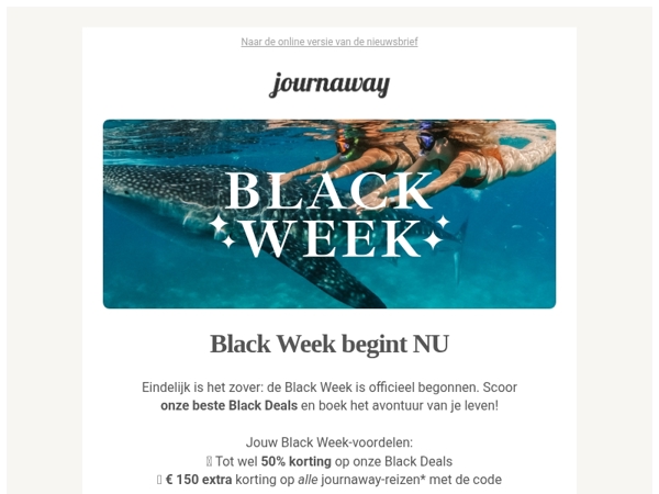 Black Week begint NU 🚀