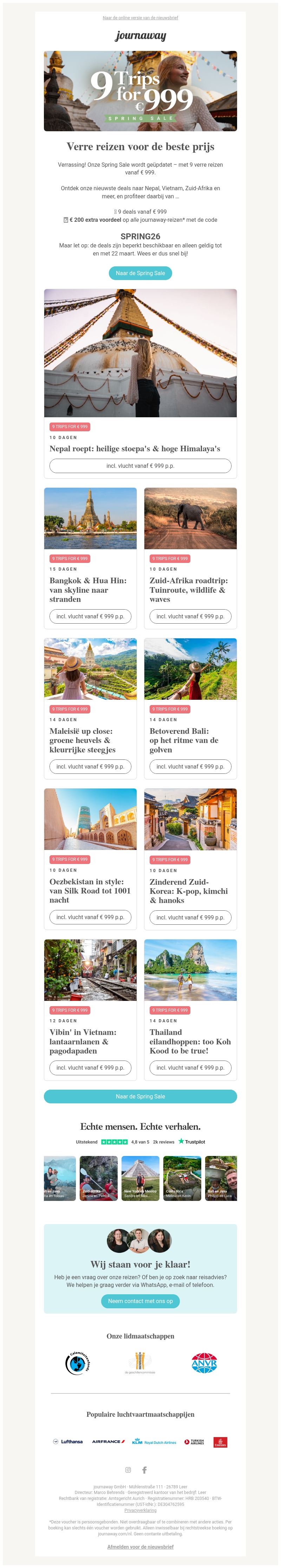 9 verre reizen vanaf € 999 🌸 9 verre reizen vanaf € 999 🌸