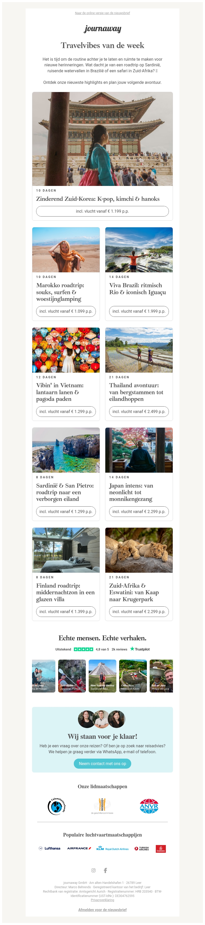 Onze traveldeals van de week ✈️ Onze traveldeals van de week ✈️
