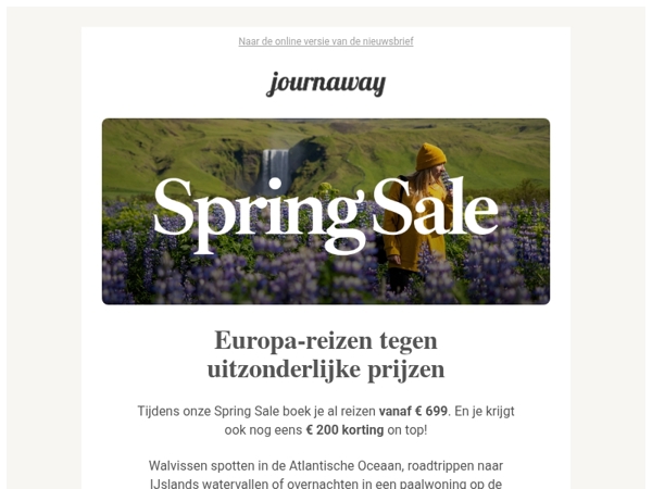 Europa in de Spring Sale vanaf € 699 🌸