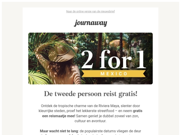 2 for 1 Mexico vanaf € 2.399 😍