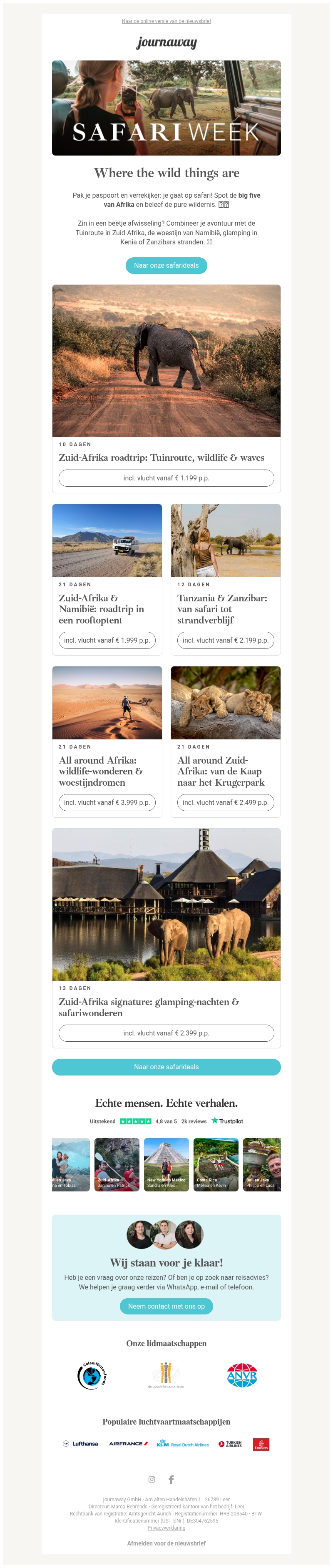 Safariweek: op zoek naar de big five Safariweek: op zoek naar de big five
