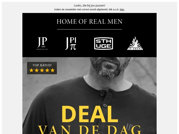 Basic Henley slechts € 19,99 - Deal van de dag!