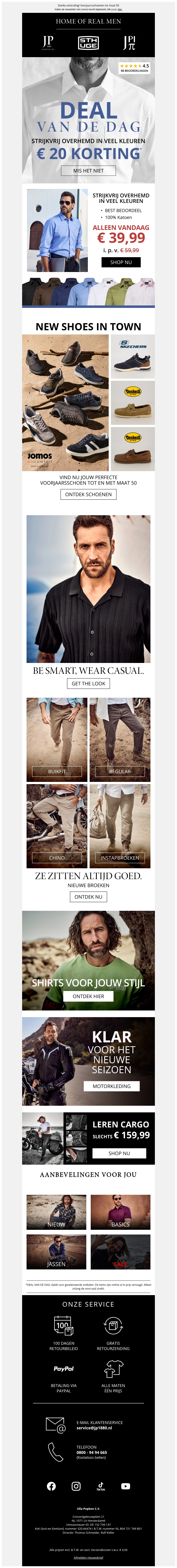Strijkvrij overhemd slechts €39,99 👔 Deal van de dag! Strijkvrij overhemd slechts €39,99 👔 Deal van de dag!