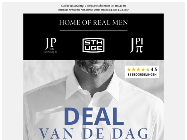 Strijkvrij overhemd slechts €39,99 👔 Deal van de dag!