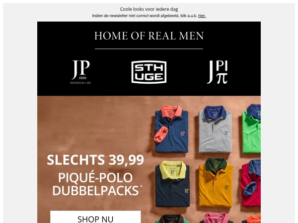 Piqué-polo dubbelpacks slechts 39,99€