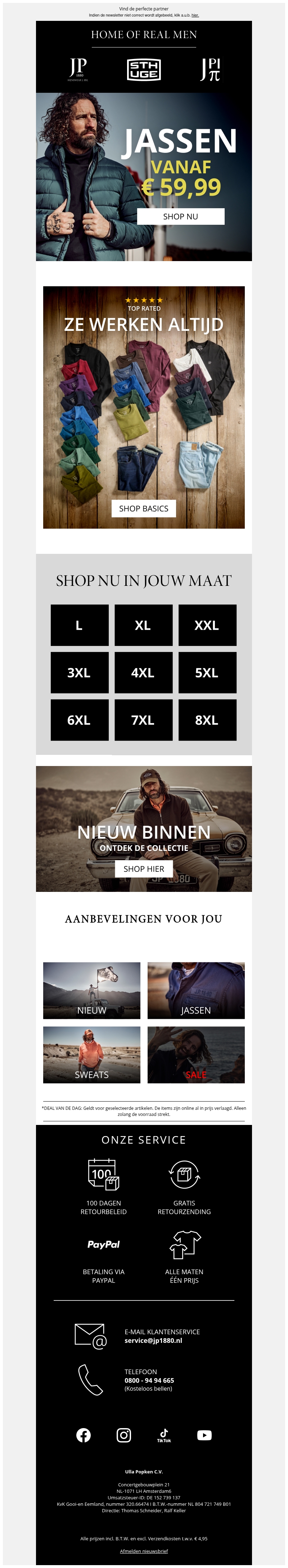 Jassen vanaf €59,99 🔥 Jassen vanaf €59,99 🔥