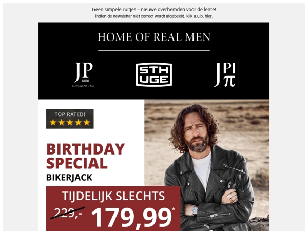 Laatste dag - bikerjack voor een verjaardagsprijs