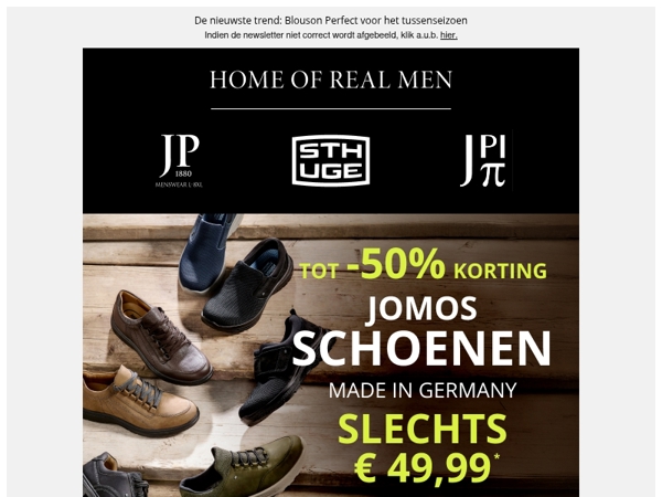 Schoenen slechts € 49,99 – beter wordt het niet!