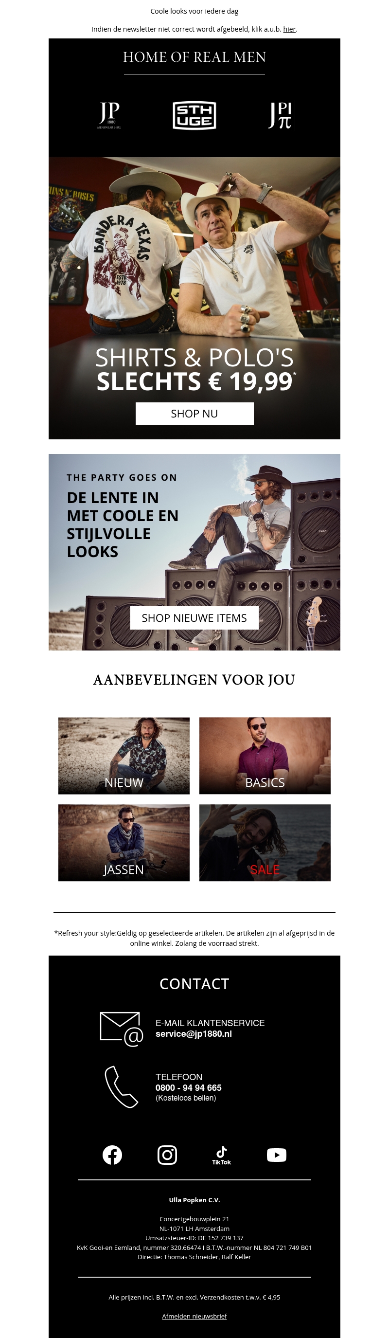 Shirts & Polo's slechts € 19,99 - Het wordt snel warm! Shirts & Polo's slechts € 19,99 - Het wordt snel warm!