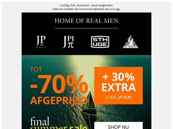 Final Sale! Tot 70% korting + 30% extra