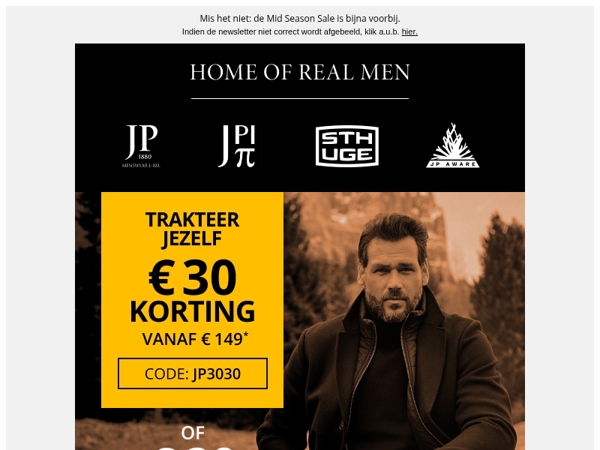 Trakteer jezelf op € 30 of € 20 korting - Shop nu!