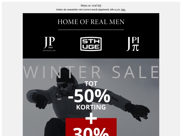 Tot -50% + 30% extra in de WINTER SALE