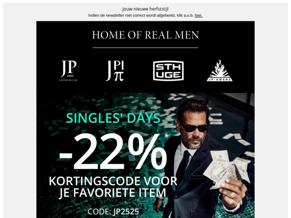 22% korting op één item naar keuze 🔥