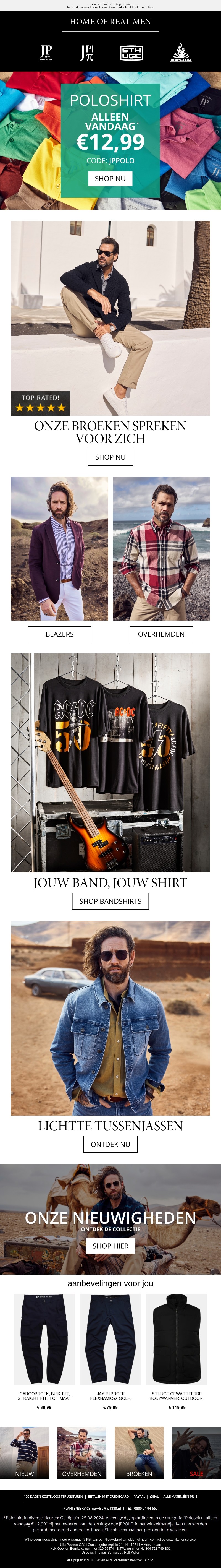 Poloshirt alleen vandaag € 12,99 Poloshirt alleen vandaag € 12,99