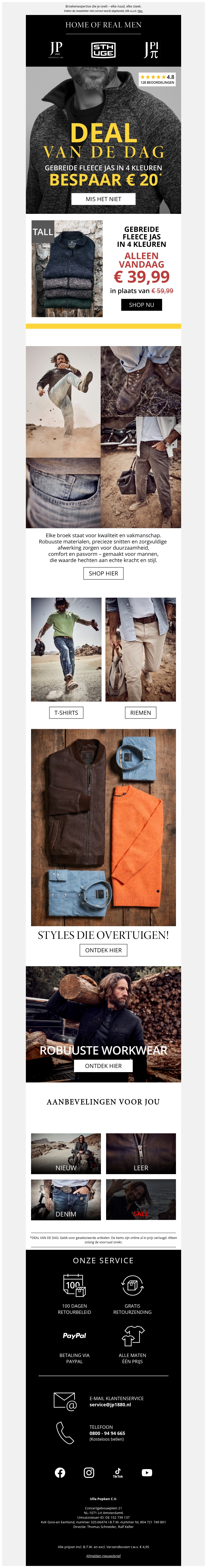 Deal van de dag! Gebreide fleece slechts € 39,99 Deal van de dag! Gebreide fleece slechts € 39,99