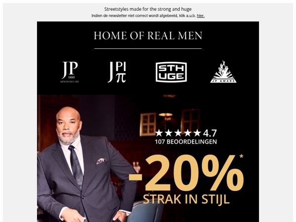 Voor jouw feest: -20% op pak Zeus 🕶️