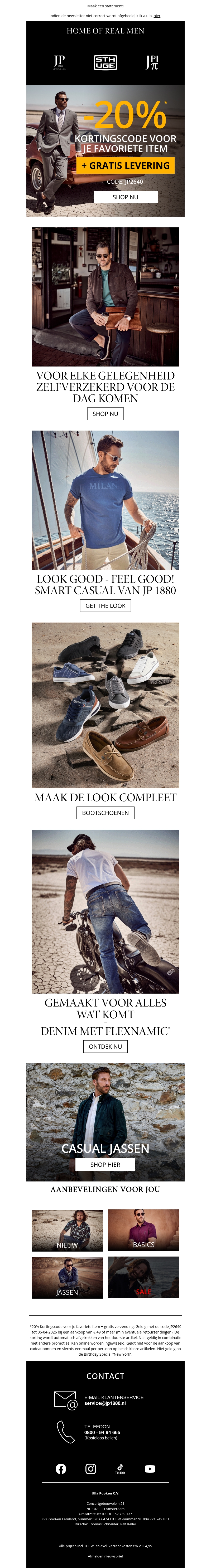 20% kortingscode voor je favoriete item + gratis verzending 🔥 20% kortingscode voor je favoriete item + gratis verzending 🔥