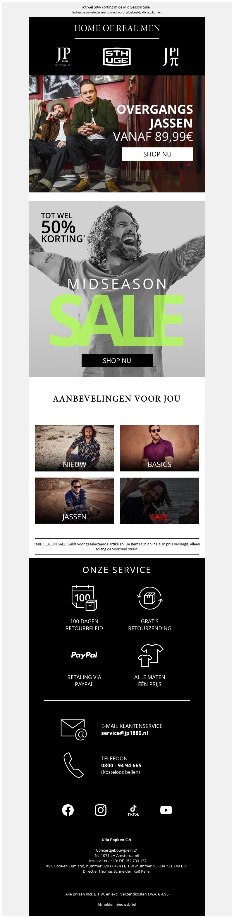 Overgangsjassen vanaf 89,99€ - Trakteer jezelf op nieuwe stijlen! Overgangsjassen vanaf 89,99€ - Trakteer jezelf op nieuwe stijlen!