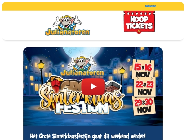 🎁 Sinterklaas staat te popelen om je dit weekend te zien!